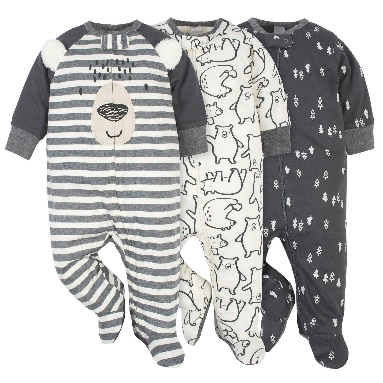Gerber Premium Set 3 Piezas Mameluco Oso Dormilon Bebe