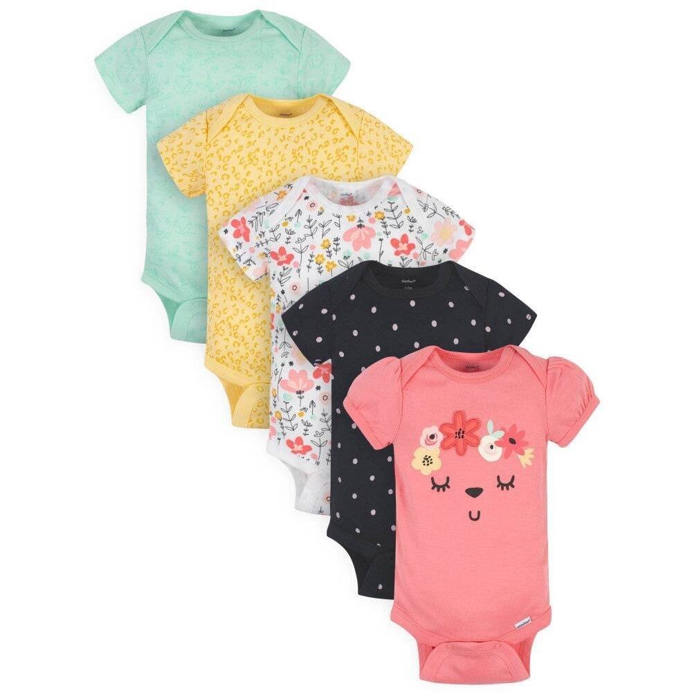 Gerber Premium Set 5 Pañalero Floral Conejo Bebe