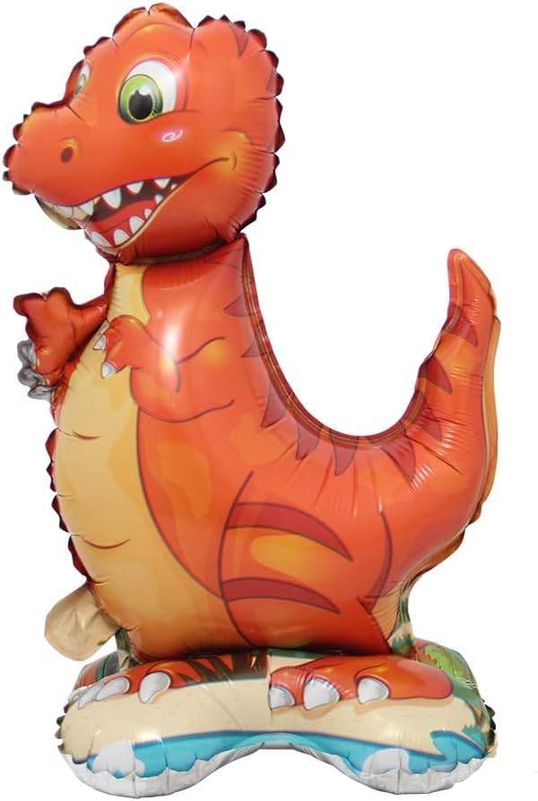 1 Globos Aluminio Animal Tierno Dinosaurio Naranja Fiesta Regalos Decoración