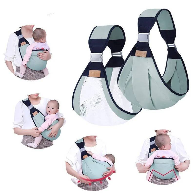 Mochila Cangurera Portabebés Cinturón 0-36 Meses Soporte Chupete Sujeción Frontal Universal