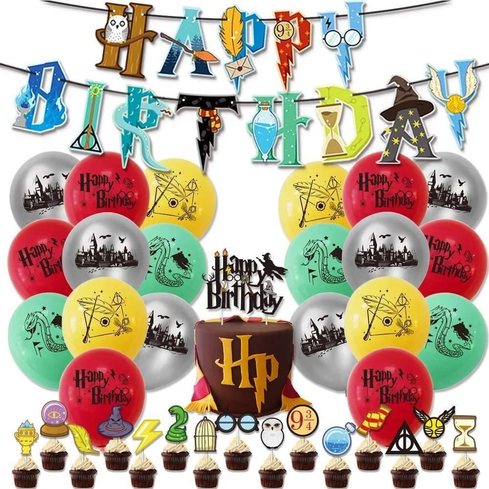 Set 16 Globos Látex Pelicula Harry Potter Hedwig Fiesta y Decoración