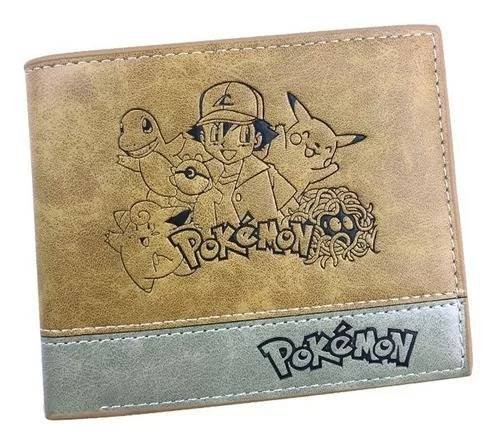 Cartera Anime Monedero Pokemon Ash Pikachu Kawaii Tarjetero Regalo