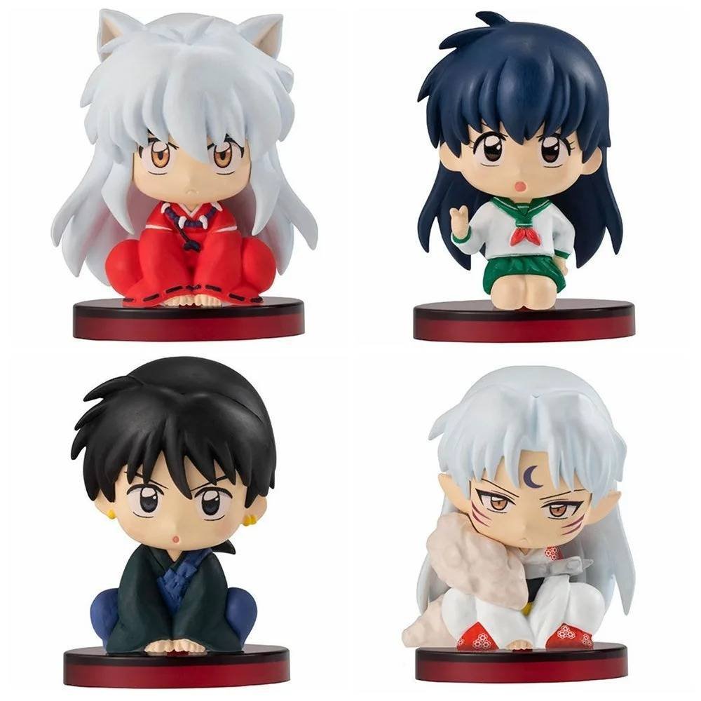 4 Figuras Colección Anime Inuyasha Kawaii Set Regalo