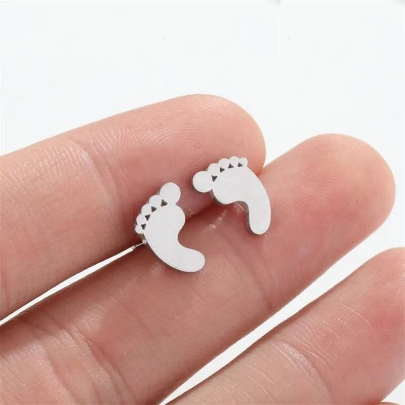 Aretes Pendientes Figura Pies Moda Fiesta Regalo