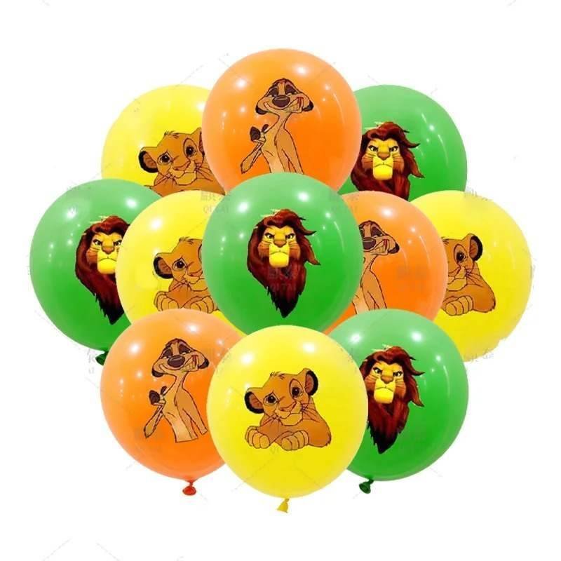 Juego 12 Globos Látex Pelicula Rey Leon Pumba Cumpleaños Fiesta
