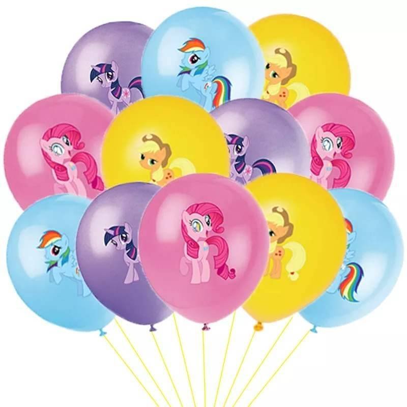 Juego 12 Globos Látex Caricatura My Little Pony Cumpleaños Fiesta