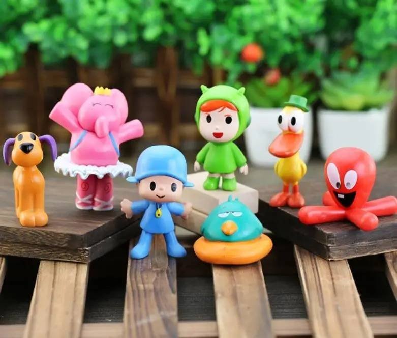 7 Figuras Colección Caricatura Pocoyo Pajaro Elefante Regalo