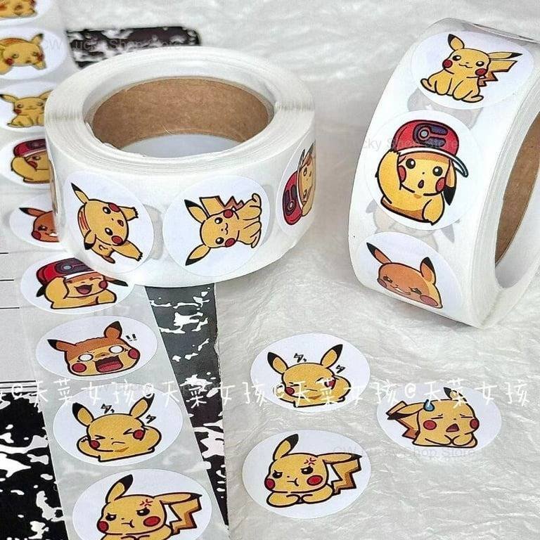 500 Pegatinas Rollo Pokemon Pikachu Gorra Calcomanías