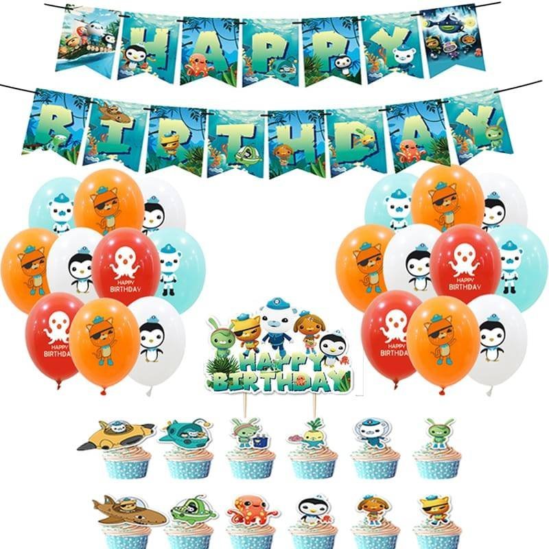 Set 16 Globos Látex Caricatura Octonautas Fiesta y Decoración
