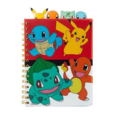 Libreta Cuaderno Anime Pokemon Pestañas 9in