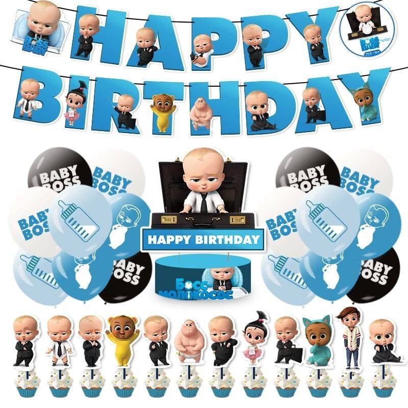 Set 16 Globos Látex Pelicula Un Jefe en Pañales Fiesta y Decoración