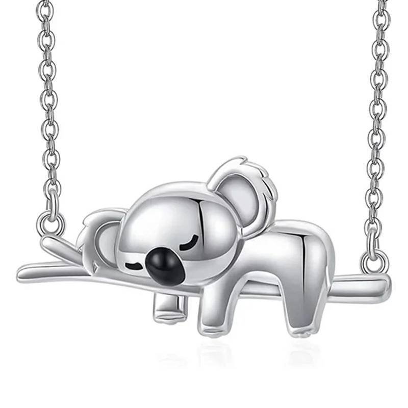 Collar Colgante Animal Koala Durmiendo Joyería Regalos Amor