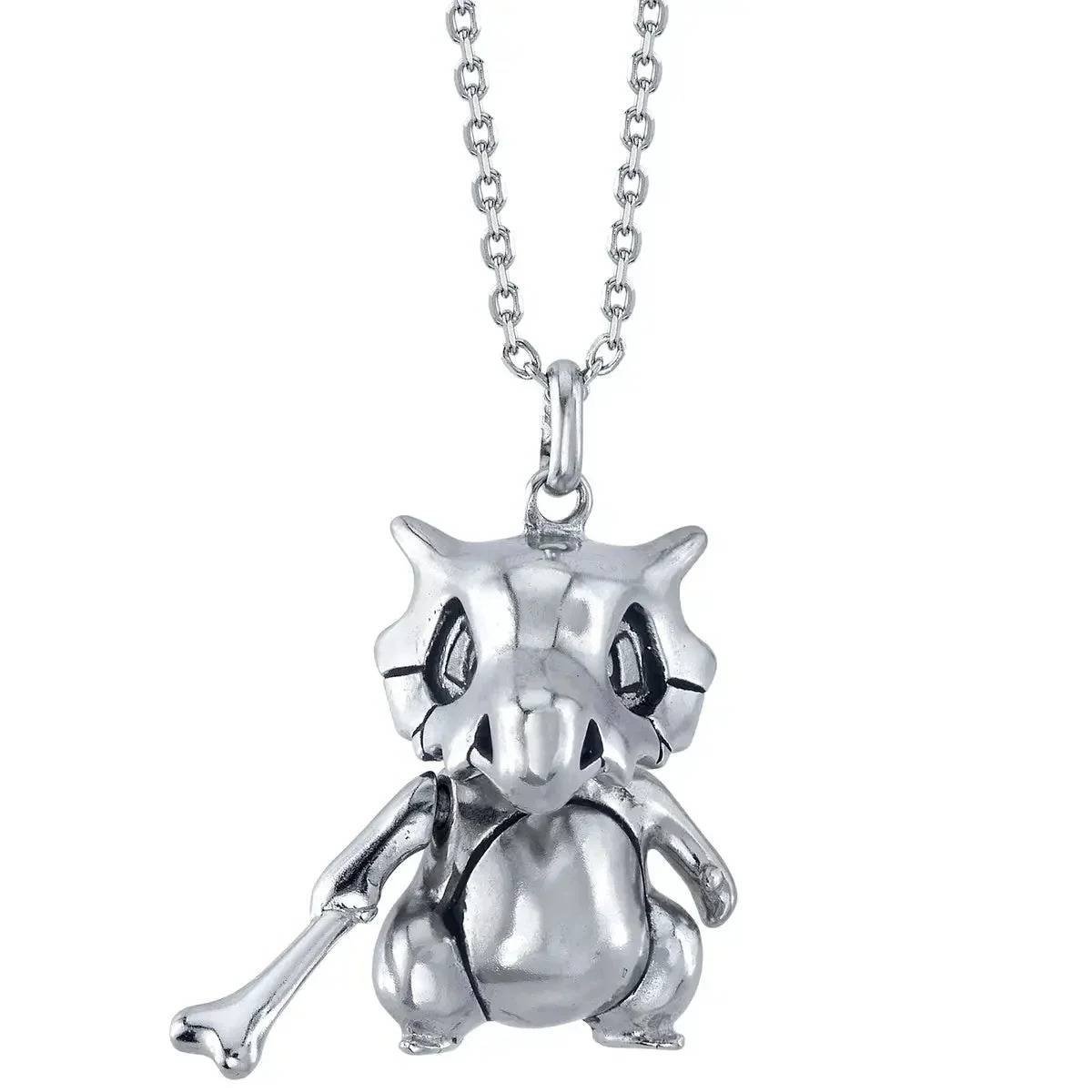 Collar Colgante Metal Pokemon Cubone 3D Japon Plateado