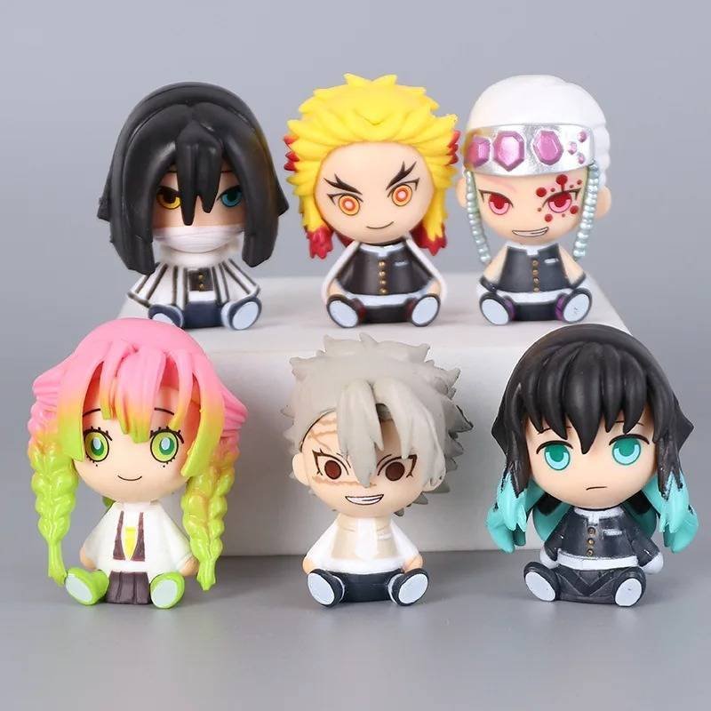 6 Figuras de Colección Anime Demon Slayer Pilares PVC