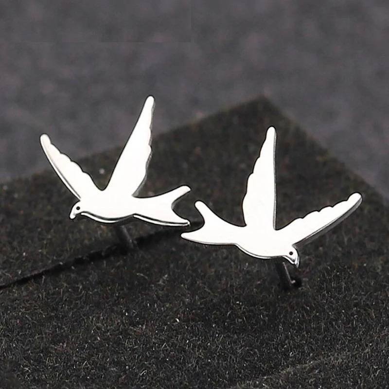 Aretes Pendientes Animal Palomas Volando Moda Fiesta Regalo