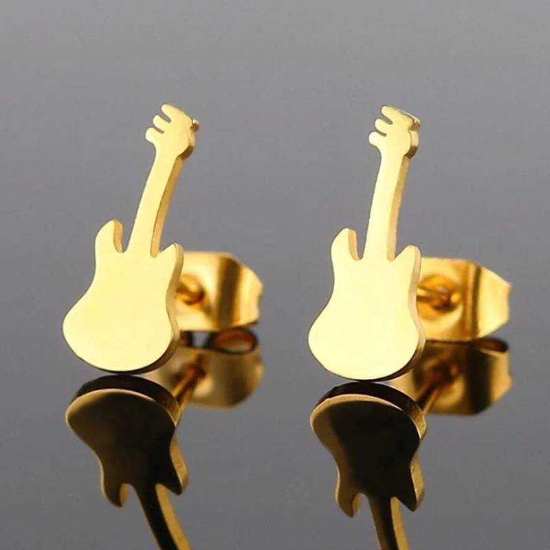 Aretes Pendientes Instrumento Musical Guitarra Moda Fiesta Regalo