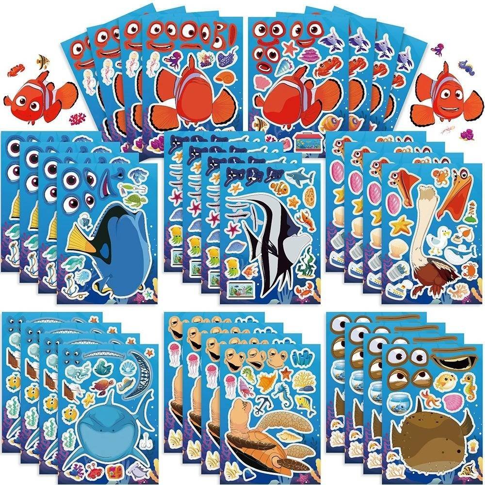 24 Etiquetas Armar DIY Película Buscando Nemo Calcomanías Pegatinas