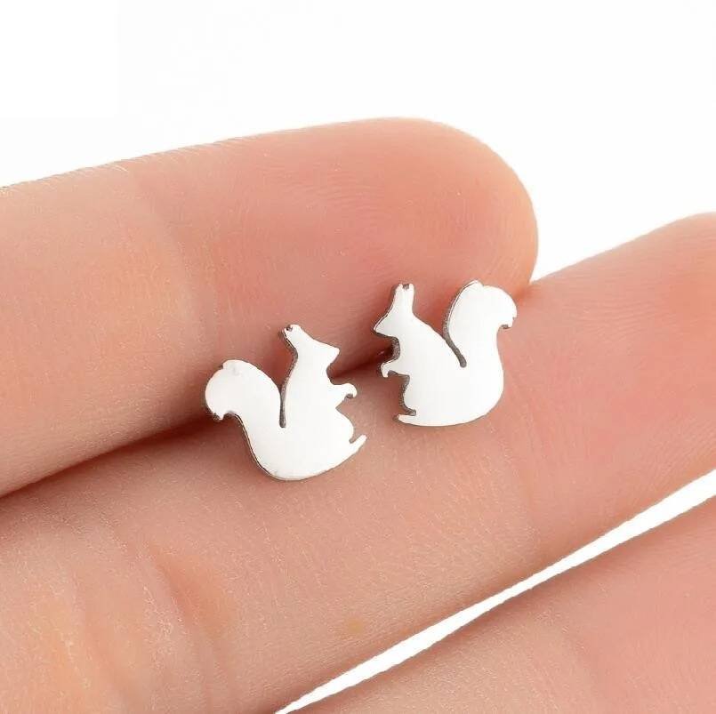 Aretes Pendientes Animal Ardilla Mujer Elegante Moda Fiesta Regalo