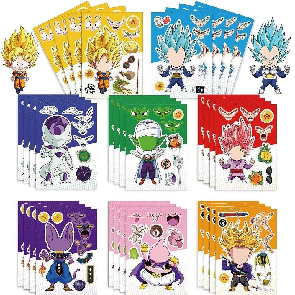 24 Etiquetas Armar DIY Anime Dragon Ball Calcomanías Pegatinas