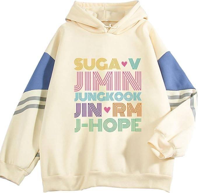 Sudadera Capucha Suga V Jimin RM J-Hope Jungkook Estampada