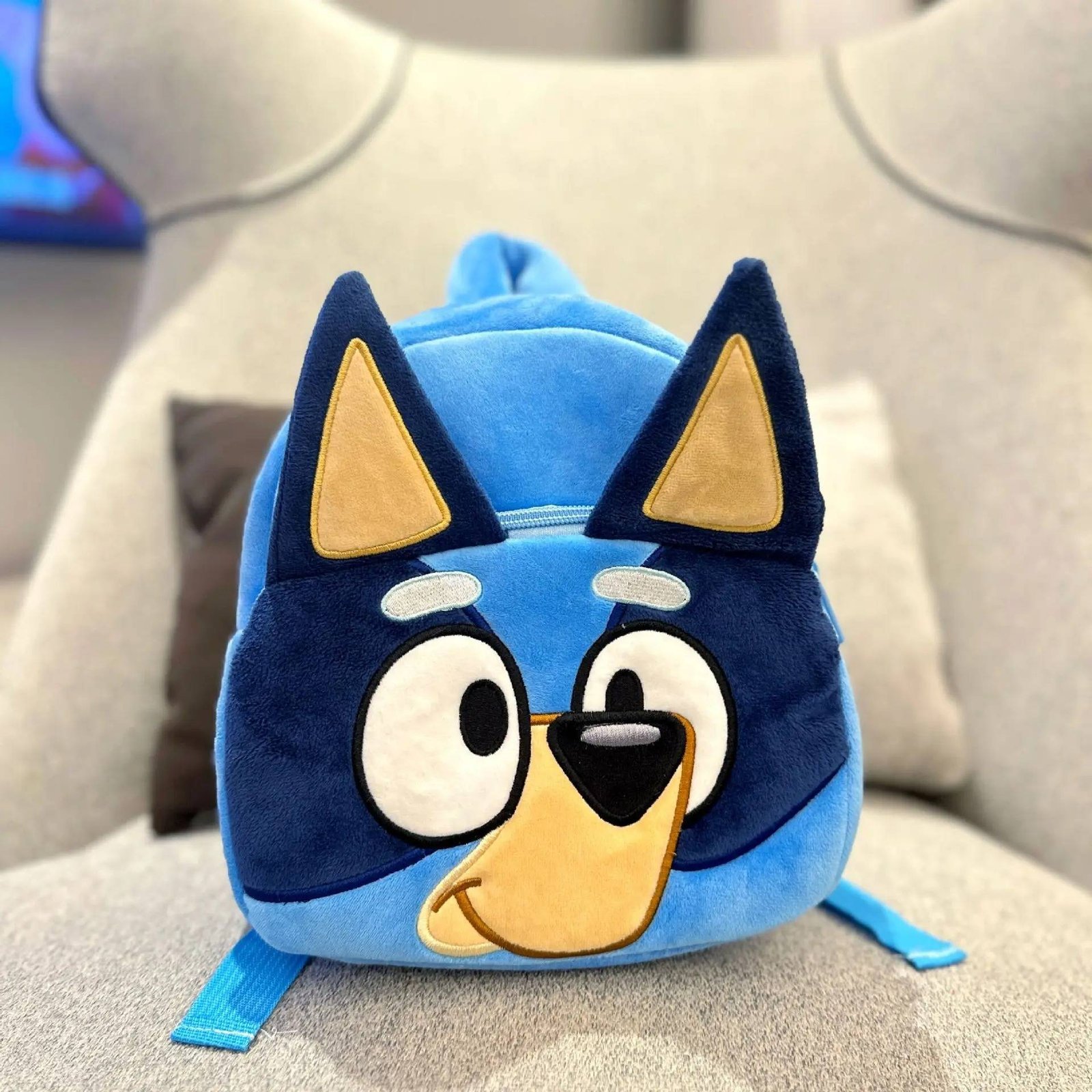 Mochila Morral Peluche Caricatura Bluey Bingo Felpa Espalda Escolar