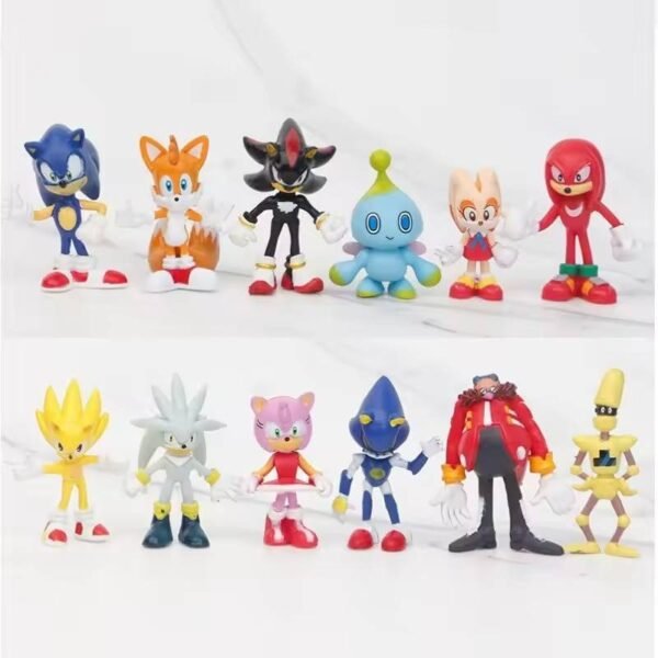 12 Figuras de Coleccion Caricatura Pelicula Sonic Shadow