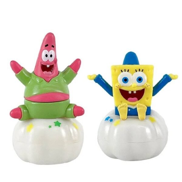 2 Figuras de Coleccion Caricatura Bob Patricio Esponja