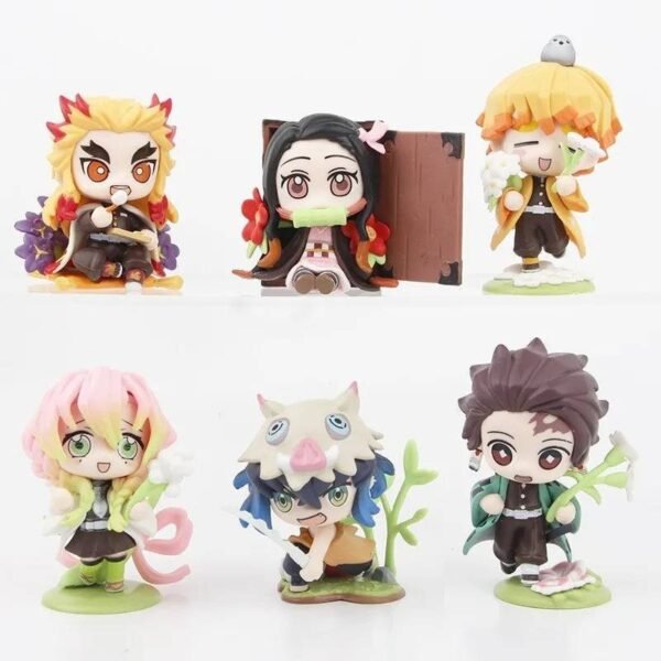 6 Figuras de Coleccion Anime Kimetsu No Yaiba Nezuko Kawaii