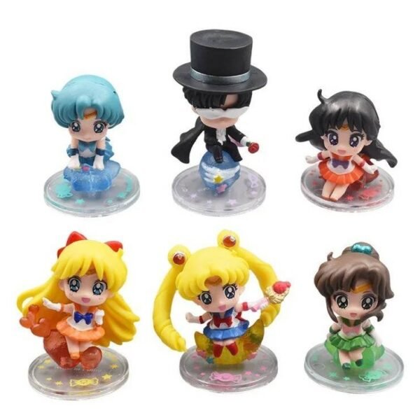 6 Figuras de Colección Anime Sailor Moon