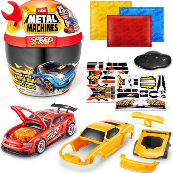 Capsulas Huevo Sorpresa Metal Machines Speed Heroes Series 1 Helmet PLAYSET Red