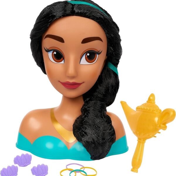 Figura Colección Cabeza Peinados de la Princesa Jasmine de Disney Pelo castaño Juego de Simulación