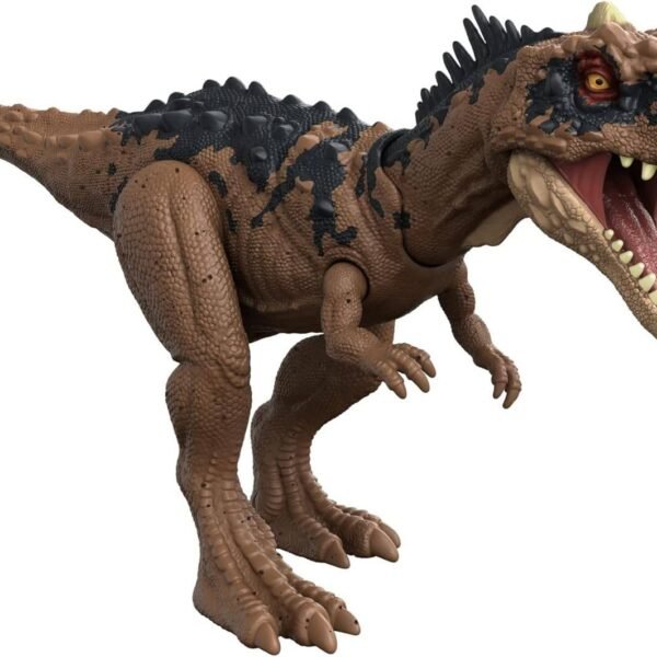 Figura Jurassic World, Rajasaurus, Ruge y Ataca Juguete para niños de 4 años en adelante