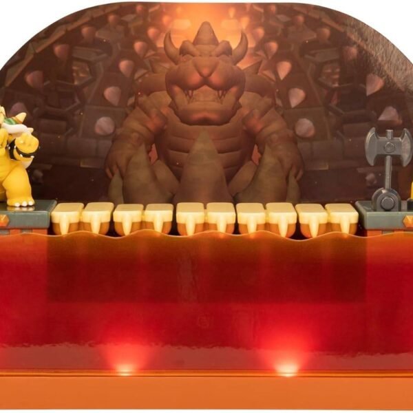 Figura Nintendo Super Mario Deluxe Bowser Battle Playset Luces y Sonidos