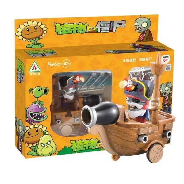 Figura Plants vs Zombies Barco Pirata Loro Licencia Genuina Colección