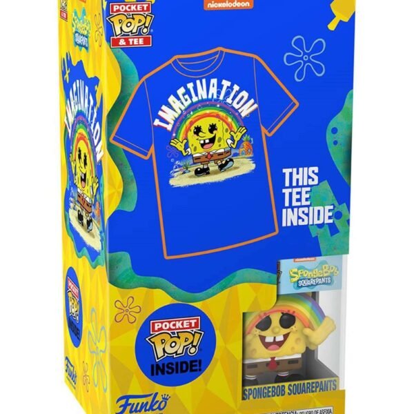 Funko Pop & Tee SpongeBob SquarePants Kid's Imagination Rainbow Shirt Large