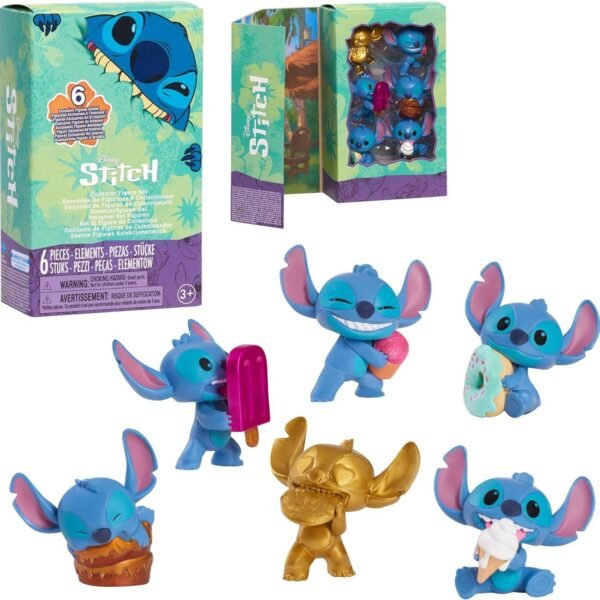 Just Play El Juego Figuras Coleccionables Disney Stitch Feed Me 6 Piezas Paquete Premium